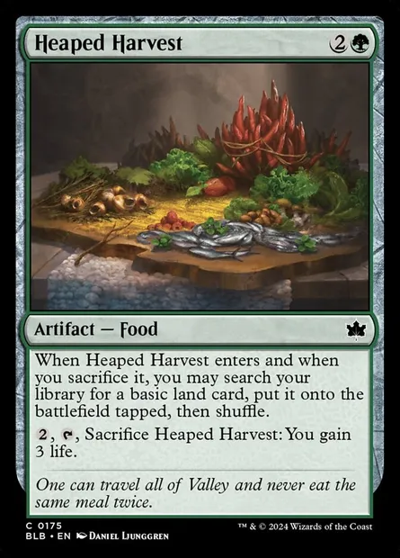 Heaped Harvest, Magic card BLB 175 — Bloomburrow set