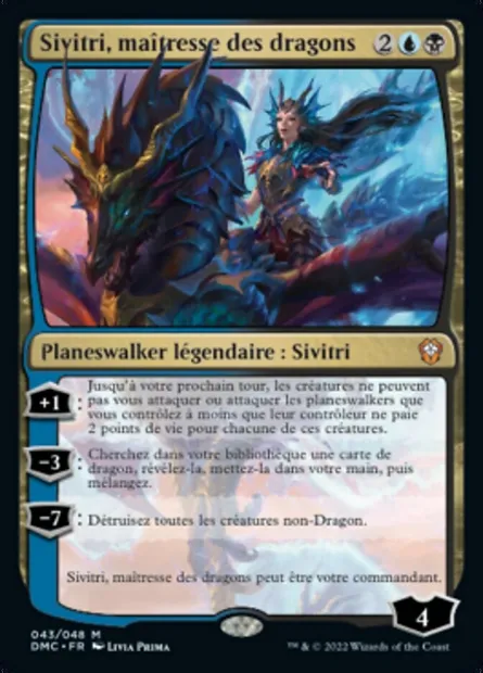 Sivitri, maîtresse des dragons, carte Magic DMC 43 — extension Dominaria United Commander
