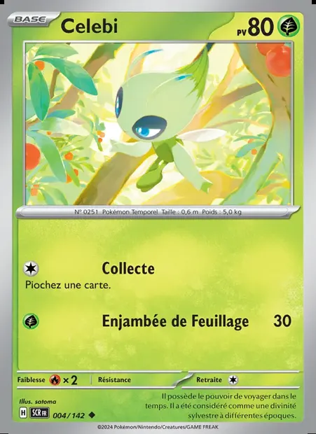 Celebi, carte Pokémon SCR 004 — extension Couronne Stellaire