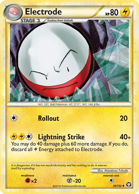 Electrode, Pokémon card TM 34 — Triumphant set
