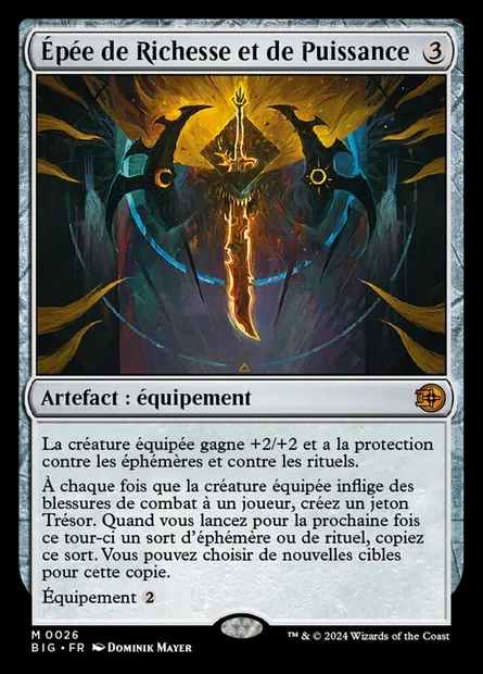 Épée de Richesse et de Puissance, carte Magic BIG 26 — extension The Big Score