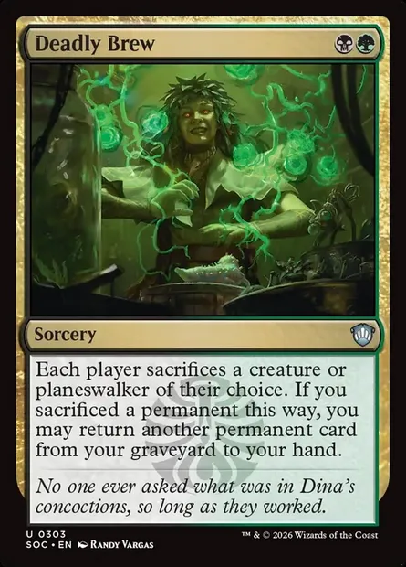 Deadly Brew, Magic card SOC 303 — Secrets of Strixhaven Commander set