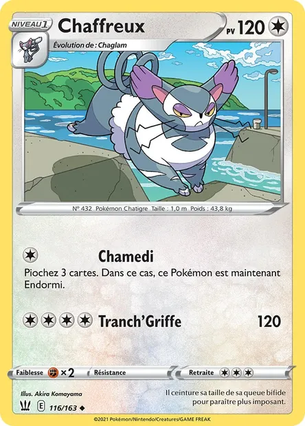 Chaffreux, carte Pokémon BST 116 — extension Styles de combat