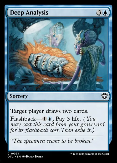 Deep Analysis, Magic card OTC 94 — Outlaws of Thunder Junction Commander set