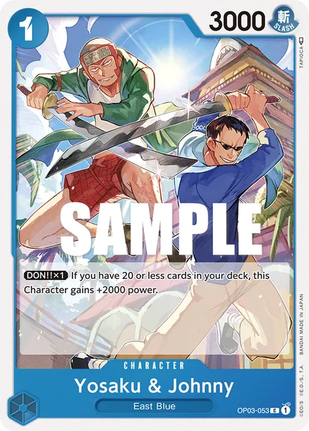 Yosaku & Johnny, One Piece card OP03-053 — PILLARS OF STRENGTH set