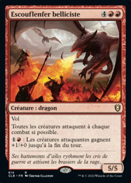 Escouflenfer belliciste, carte Magic CLB 814 — extension Commander Légendes : la bataille de la Porte de Baldur