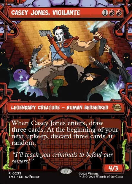 Casey Jones, Vigilante, Magic card TMT 235 — Teenage Mutant Ninja Turtles set