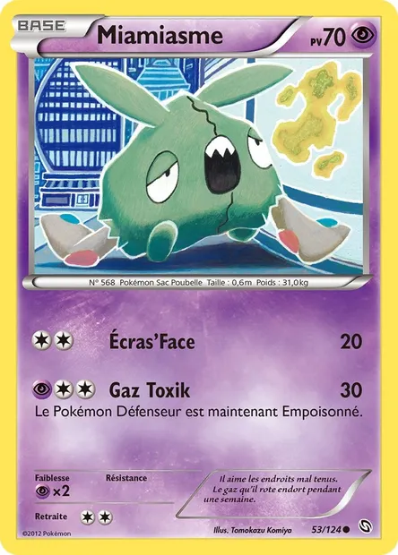 Miamiasme, carte Pokémon DRX 53 — extension Dragons Éxaltés