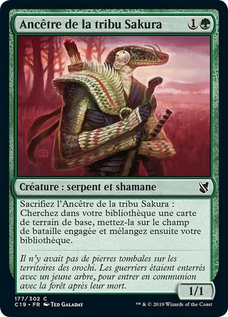 Ancêtre de la tribu Sakura, carte Magic C19 177 — extension Commander 2019