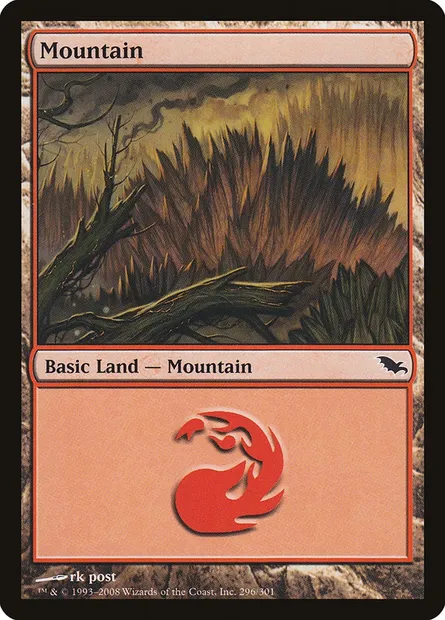 Mountain, Magic card SHM 296 — Shadowmoor set