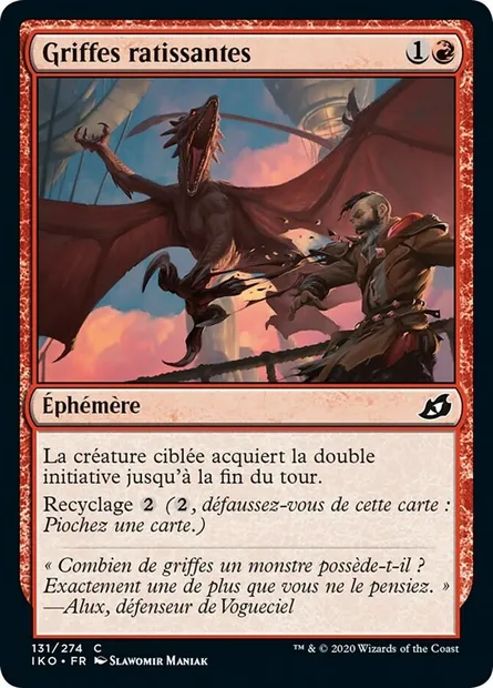 Griffes ratissantes, carte Magic IKO 131 — extension Ikoria: Lair of Behemoths