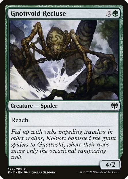 Gnottvold Recluse, Magic card KHM 172 — Kaldheim set