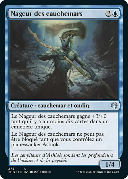 Nageur des cauchemars, carte Magic THB 275 — extension Theros Beyond Death