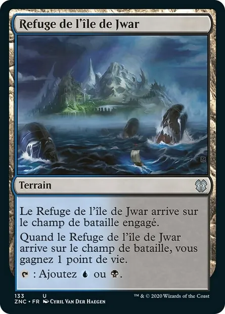 Refuge de l'île de Jwar, carte Magic ZNC 133 — extension Zendikar Rising Commander