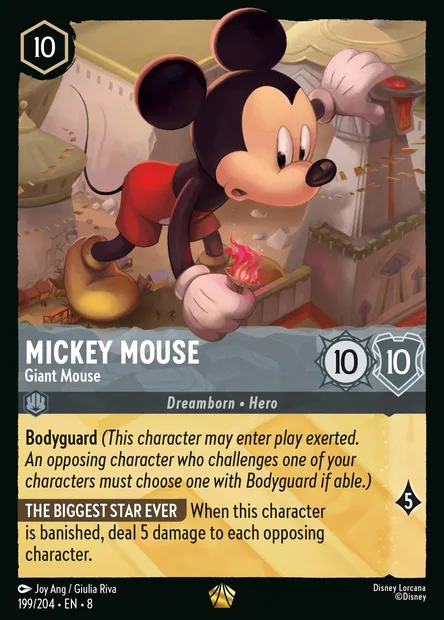 Mickey Mouse - Giant Mouse, Disney Lorcana card CH8-199 — The Reign of Jafar set