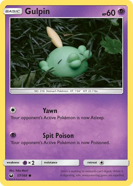 Gulpin, Pokémon card CES 57 — Celestial Storm set
