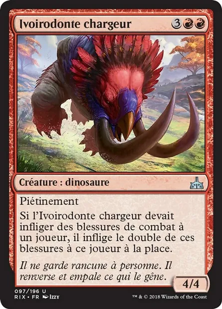 Ivoirodonte chargeur, carte Magic RIX 97 — extension Les combattants d'Ixalan