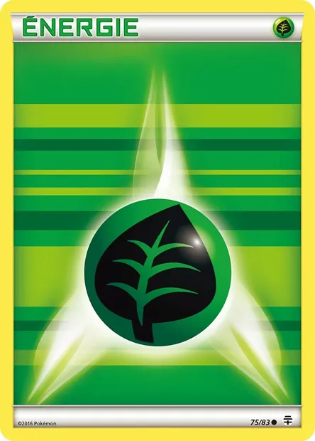 Énergie Grass de base, carte Pokémon GEN 75 — extension Générations