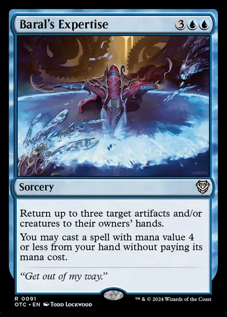Baral's Expertise, Magic card OTC 91 — Outlaws of Thunder Junction Commander set