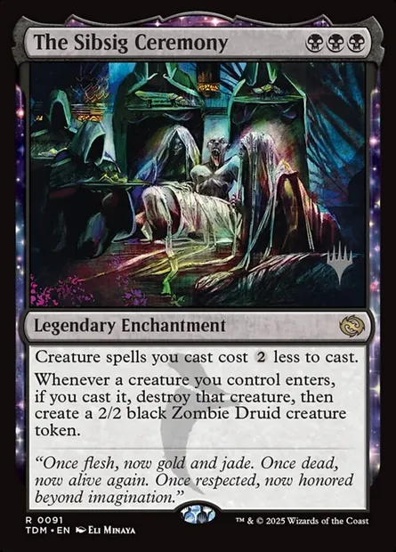 La Cérémonie sibsig, carte Magic PTDM 91p — extension Tarkir: Dragonstorm Promos
