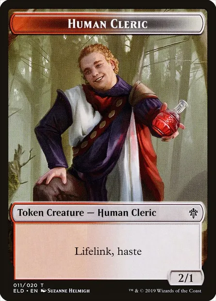 Human Cleric, carte Magic TELD 11 — extension Throne of Eldraine Tokens