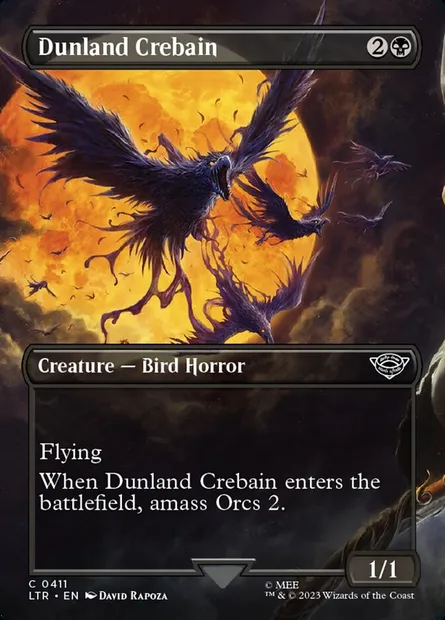 Dunland Crebain, Magic card LTR 411 — The Lord of the Rings: Tales of Middle-earth set