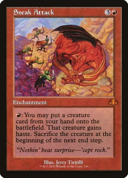 Sneak Attack, Magic card DMR 331 — Dominaria Remastered set