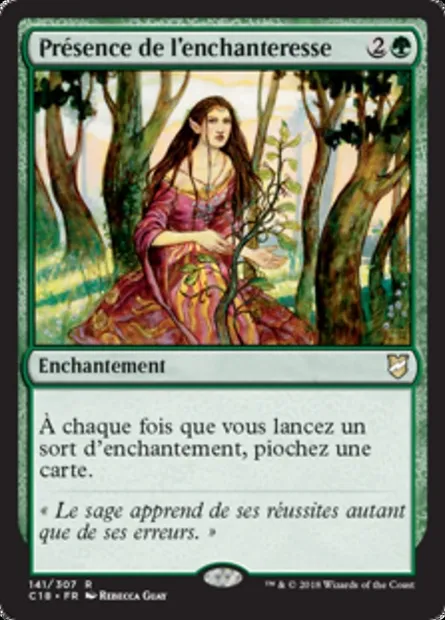 Présence de l'enchanteresse, carte Magic C18 141 — extension Commander 2018