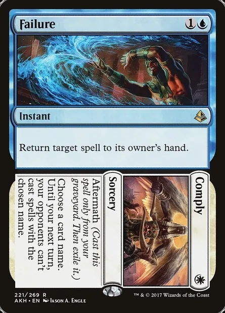 Failure // Comply, Magic card AKH 221 — Amonkhet set