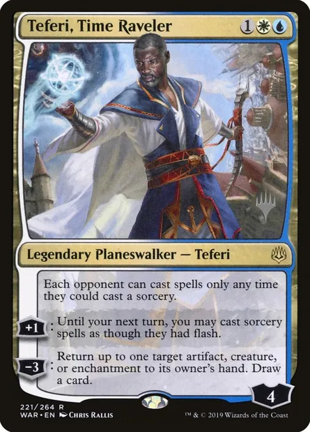 Teferi, Time Raveler, Magic card PWAR 221p — War of the Spark Promos set
