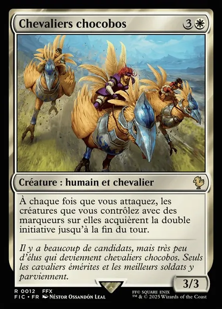 Chevaliers chocobos, carte Magic FIC 12 — extension Final Fantasy Commander