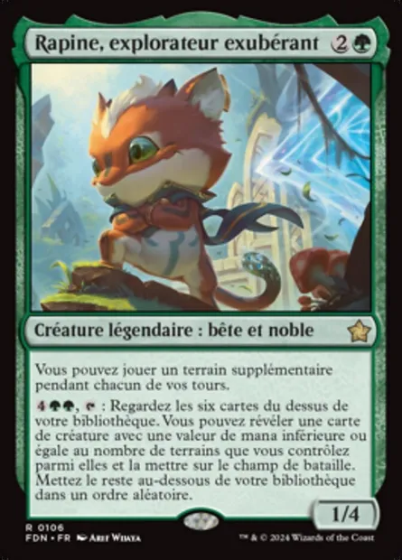 Rapine, explorateur exubérant, carte Magic FDN 106 — extension Foundations