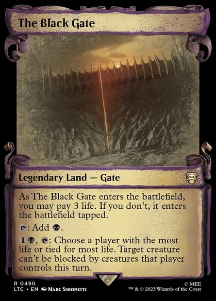 The Black Gate, Magic card LTC 490 — Tales of Middle-earth Commander set