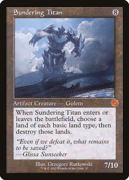 Sundering Titan, Magic card BRR 57 — The Brothers' War Retro Artifacts set