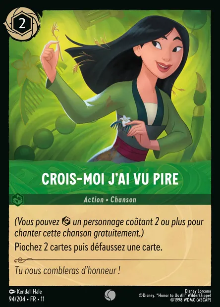 Crois-moi j'ai vu pire, carte Disney Lorcana CH11-094 — extension Givresort
