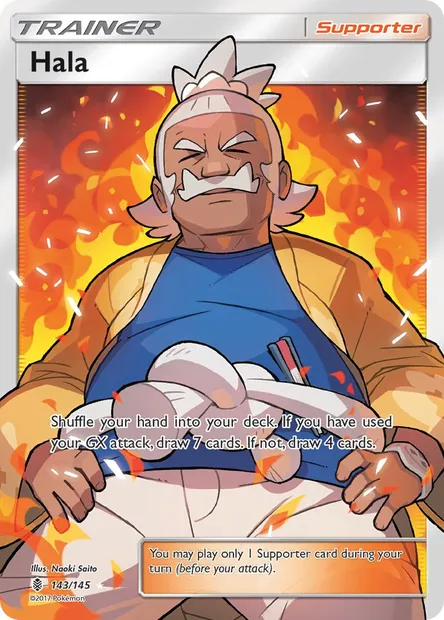 Hala, Pokémon card GRI 143 — Guardians Rising set