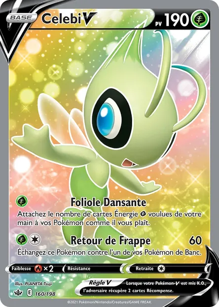 Celebi V, carte Pokémon CRE 160 — extension Règne de Glace