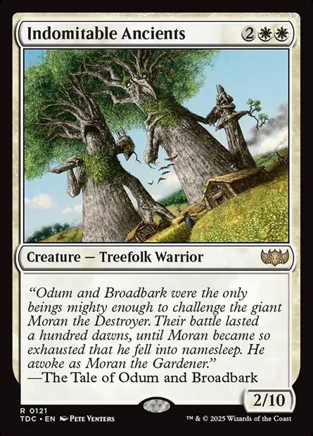 Indomitable Ancients, Magic card TDC 121 — Tarkir: Dragonstorm Commander set