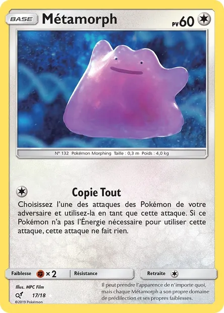Métamorph, carte Pokémon DET 17 — extension Détective Pikachu