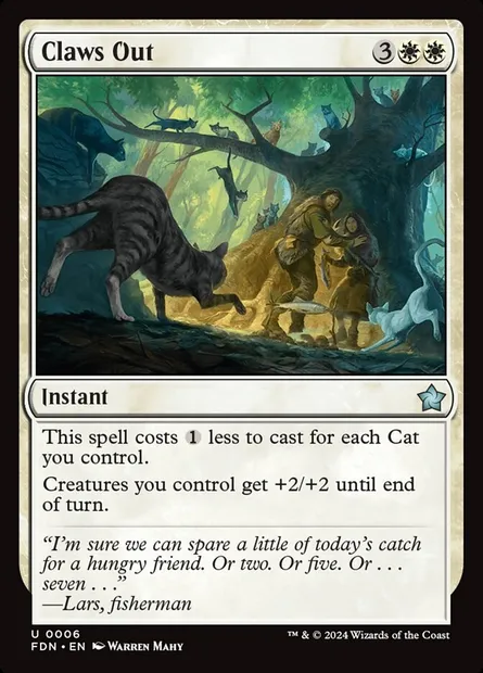 Claws Out, Magic card FDN 6 — Foundations set