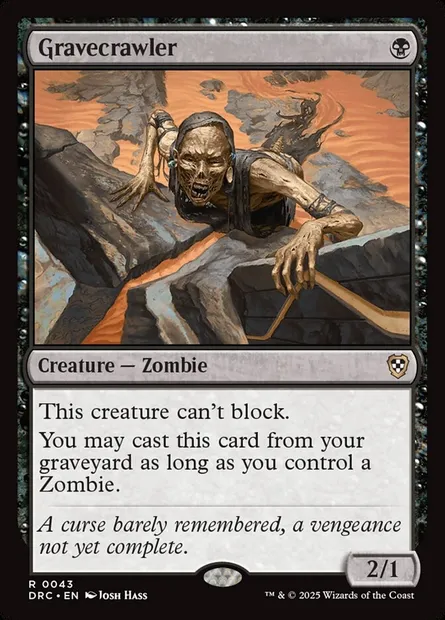 Gravecrawler, Magic card DRC 43 — Aetherdrift Commander set