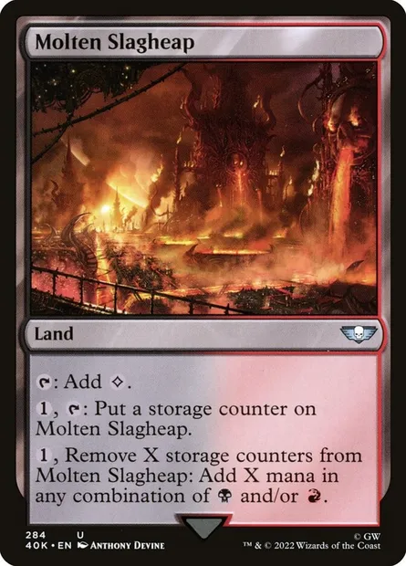 Molten Slagheap, Magic card 40K 284 — Warhammer 40,000 Commander set