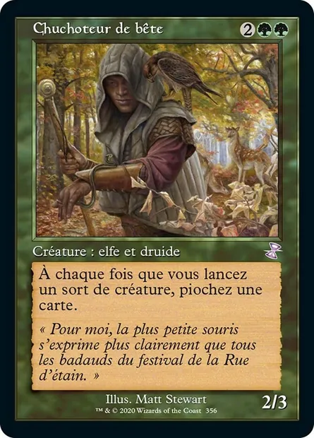 Chuchoteur de bête, carte Magic TSR 356 — extension Spirale Temporelle Remastered