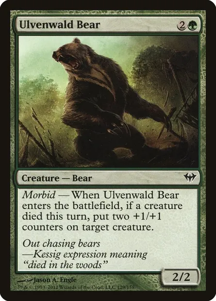 Ulvenwald Bear, Magic card DKA 129 — Dark Ascension set