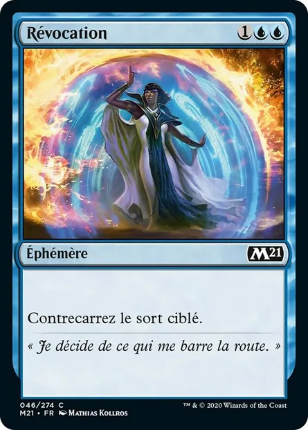Révocation, carte Magic M21 46 — extension Core Set 2021