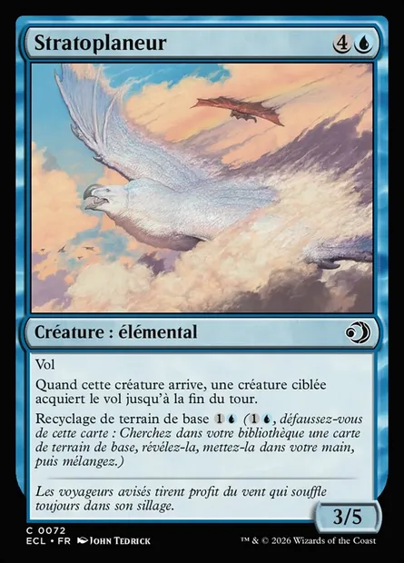 Stratoplaneur, carte Magic ECL 72 — extension Lorwyn Eclipsed