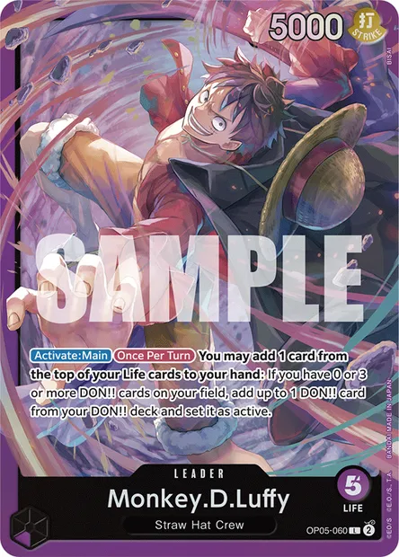 Monkey.D.Luffy, One Piece card OP05-060 — AWAKENING OF THE NEW ERA set