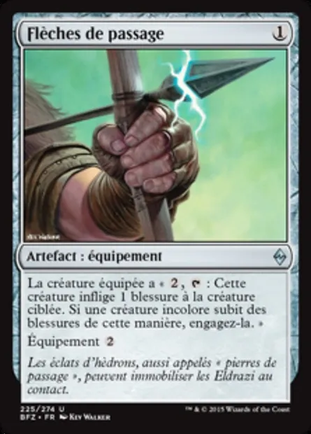 Flèches de passage, carte Magic BFZ 225 — extension La bataille de Zendikar