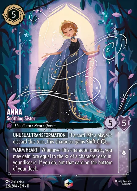 Anna - Soothing Sister, Disney Lorcana card CH11-227 — Winterspell set