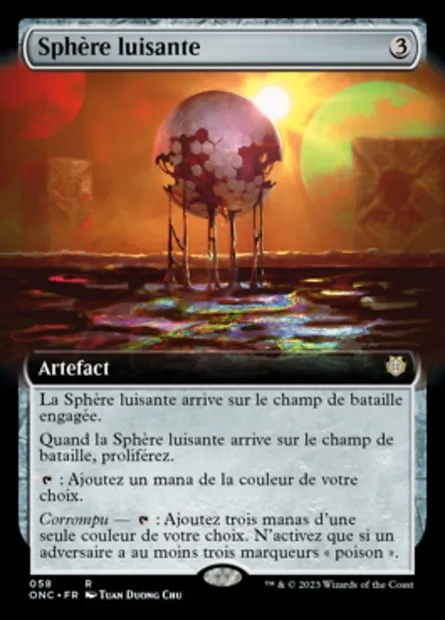 Sphère luisante, carte Magic ONC 58 — extension Phyrexia: All Will Be One Commander